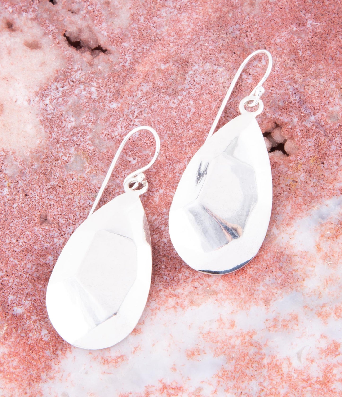 Faceted Sterling Silver Drop Earrings - Barse Jewelry