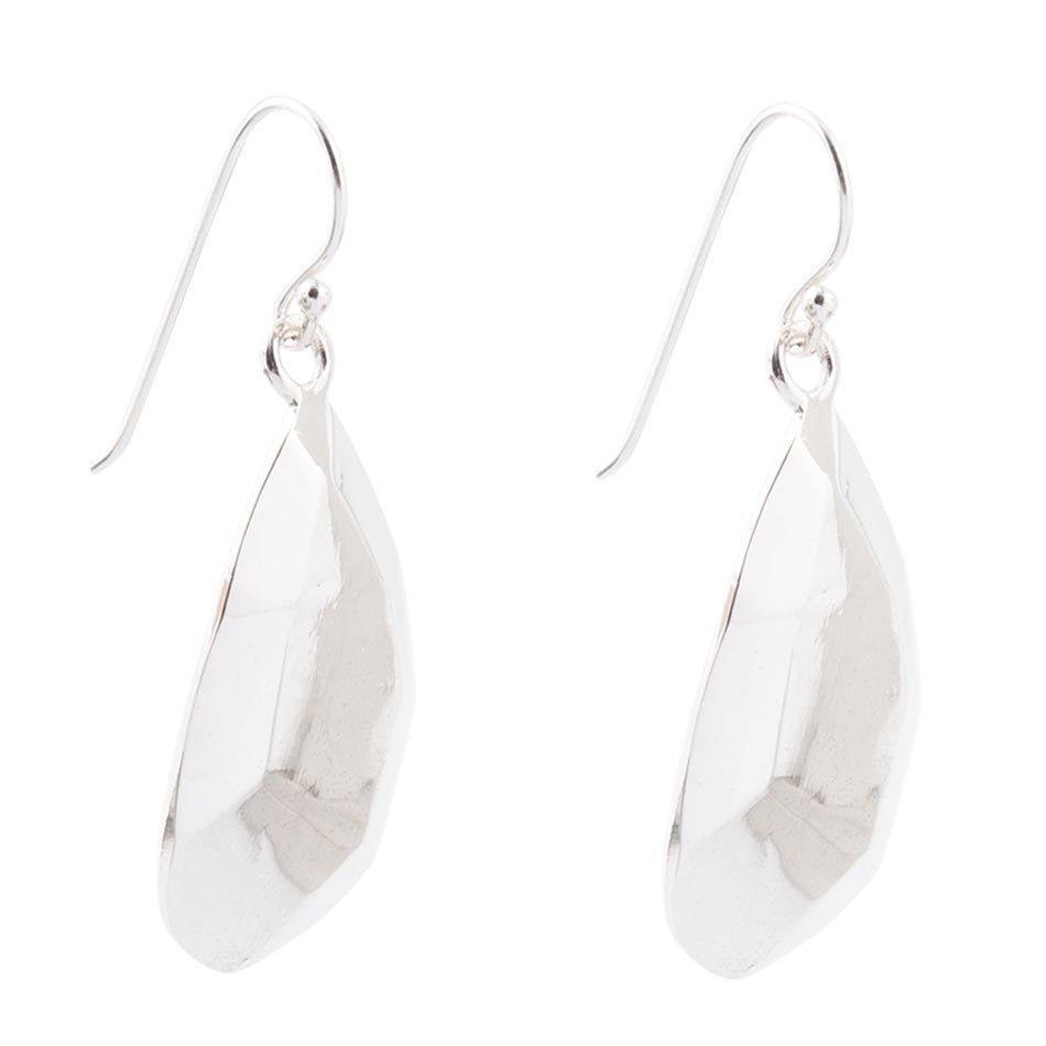 Faceted Sterling Silver Drop Earrings - Barse Jewelry