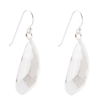 Faceted Sterling Silver Drop Earrings - Barse Jewelry