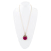 Flamenco Magenta Agate Pendant Necklace - Barse Jewelry