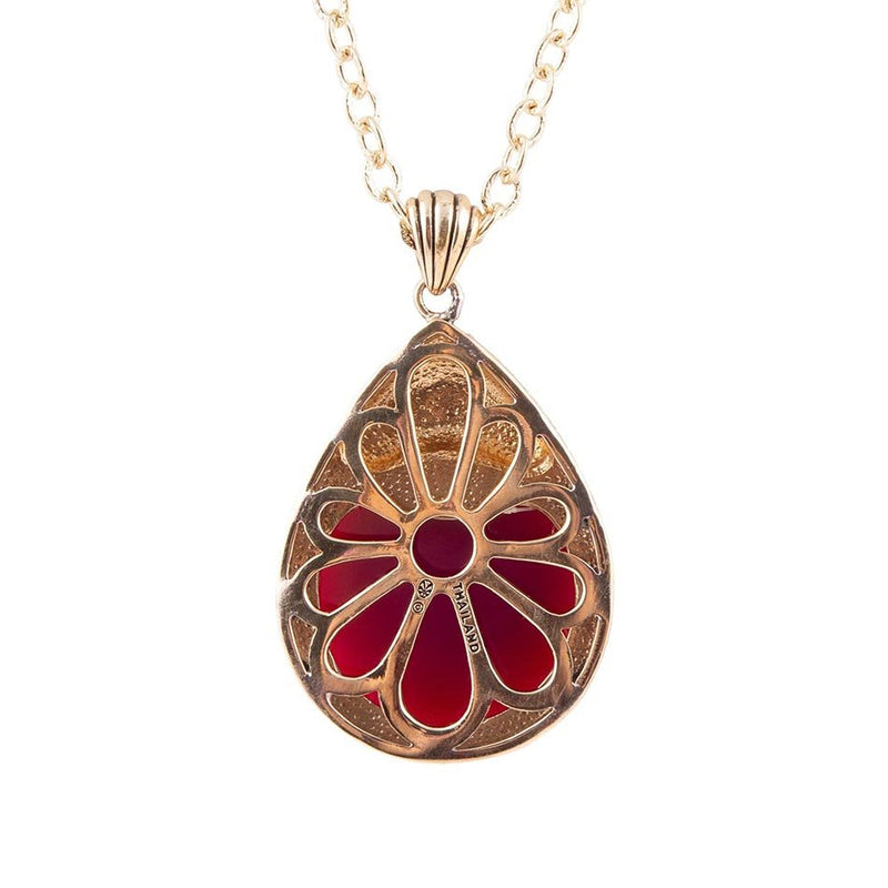 Flamenco Magenta Agate Pendant Necklace - Barse Jewelry