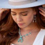 Floral Statement Turquoise and Sterling Silver Necklace - Barse Jewelry