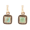 Flourish Blue Turquoise Golden Drop Earrings - Barse Jewelry
