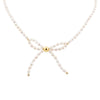 Freshwater Pearl Bow Golden Necklace - Barse Jewelry