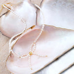 Freshwater Pearl Bow Golden Necklace - Barse Jewelry