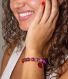 Fuchsia Agate Sunset Golden Bracelet - Barse Jewelry