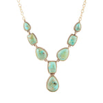 Genuine Turquoise Roped Bronze Y Necklace - Barse Jewelry