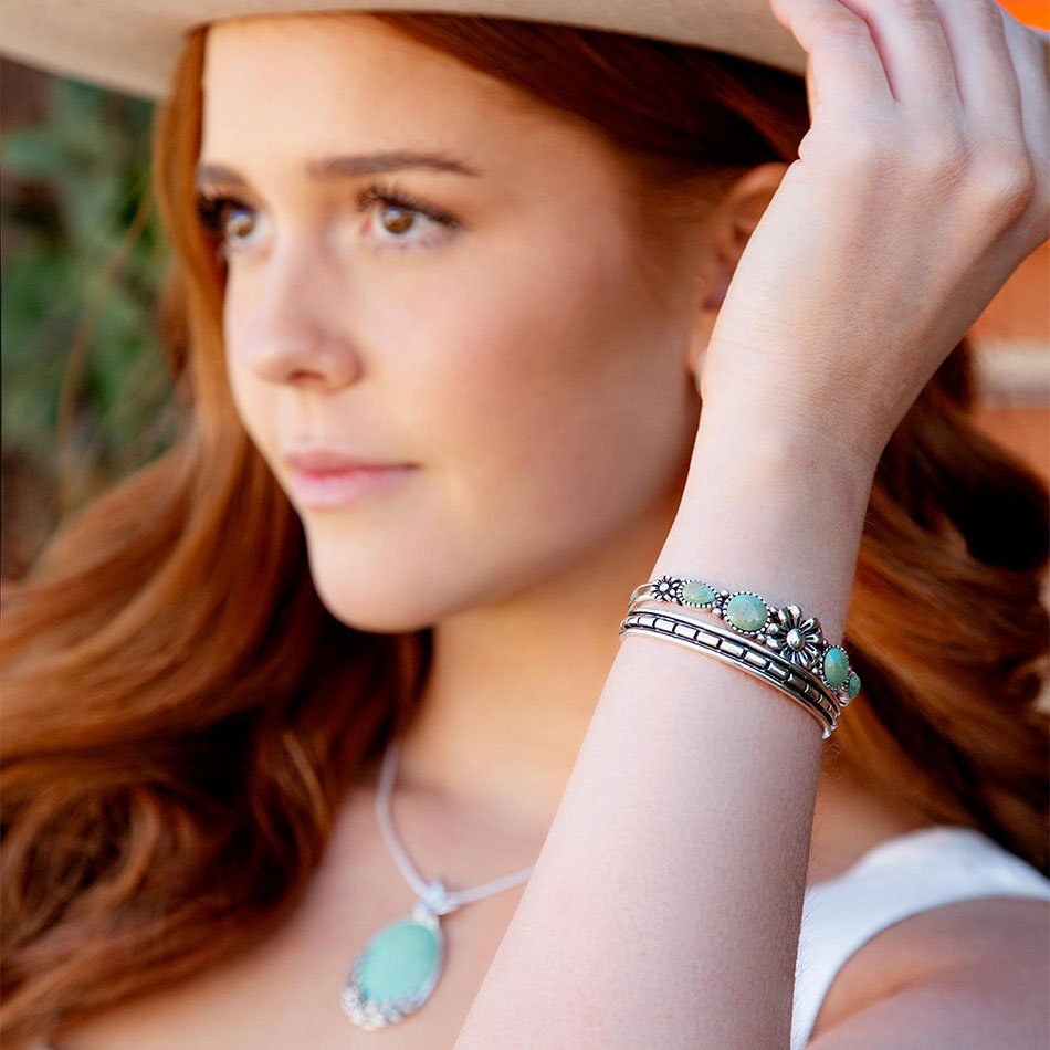 Geometric All Sterling Silver Cuff Bracelet - Barse Jewelry