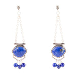 Go West Blue Lapis and Sterling Silver Drop Earrings - Barse Jewelry
