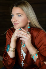 Golden Bronze Chain and White Pearl Cross Pendant Necklaces - Barse Jewelry