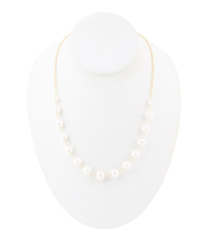 Golden Chain and White Pearl Necklaces - Barse Jewelry