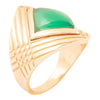 Green Agate Golden Statement Ring - Barse Jewelry