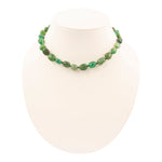 Green Agate Nugget Knotted Necklace - Barse Jewelry