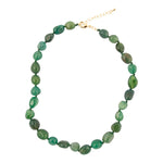 Green Agate Nugget Knotted Necklace - Barse Jewelry
