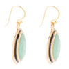 Green Aventurine Golden Drop Earrings - Barse Jewelry