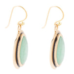 Green Aventurine Golden Drop Earrings - Barse Jewelry