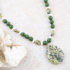 Green Canadian Jade and Jasper Pendant Necklace - Barse Jewelry