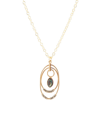 Henley Grey Abalone Golden Pendant Necklace - Barse Jewelry