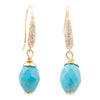 Hepburn Blue Magnesite Golden Drop Earrings - Barse Jewelry
