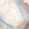 Hepburn Blue Magnesite Golden Necklace - Barse Jewelry