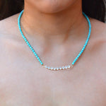 Hepburn Blue Magnesite Golden Necklace - Barse Jewelry