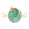 Honey Bee Blue Turquoise Golden Cuff Bracelet - Barse Jewelry