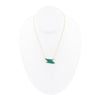 Ice Green Onyx and Golden Bronze Pendant Necklace - Barse Jewelry