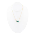 Ice Green Onyx and Golden Bronze Pendant Necklace - Barse Jewelry