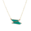 Ice Green Onyx and Golden Bronze Pendant Necklace - Barse Jewelry