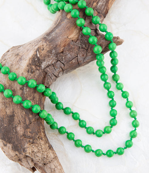 Immeasurable Green Magnesite Wrap Necklace - Barse Jewelry