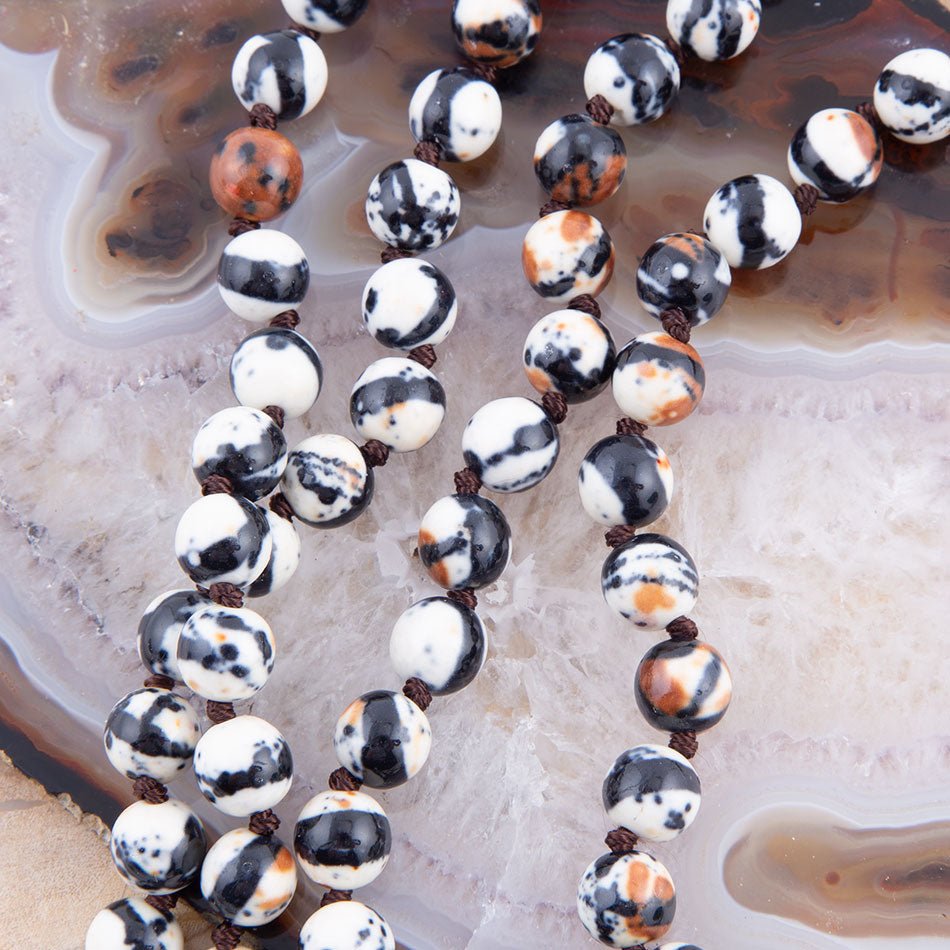 Immeasurable Jasper Black and White Wrap Necklace - Barse Jewelry