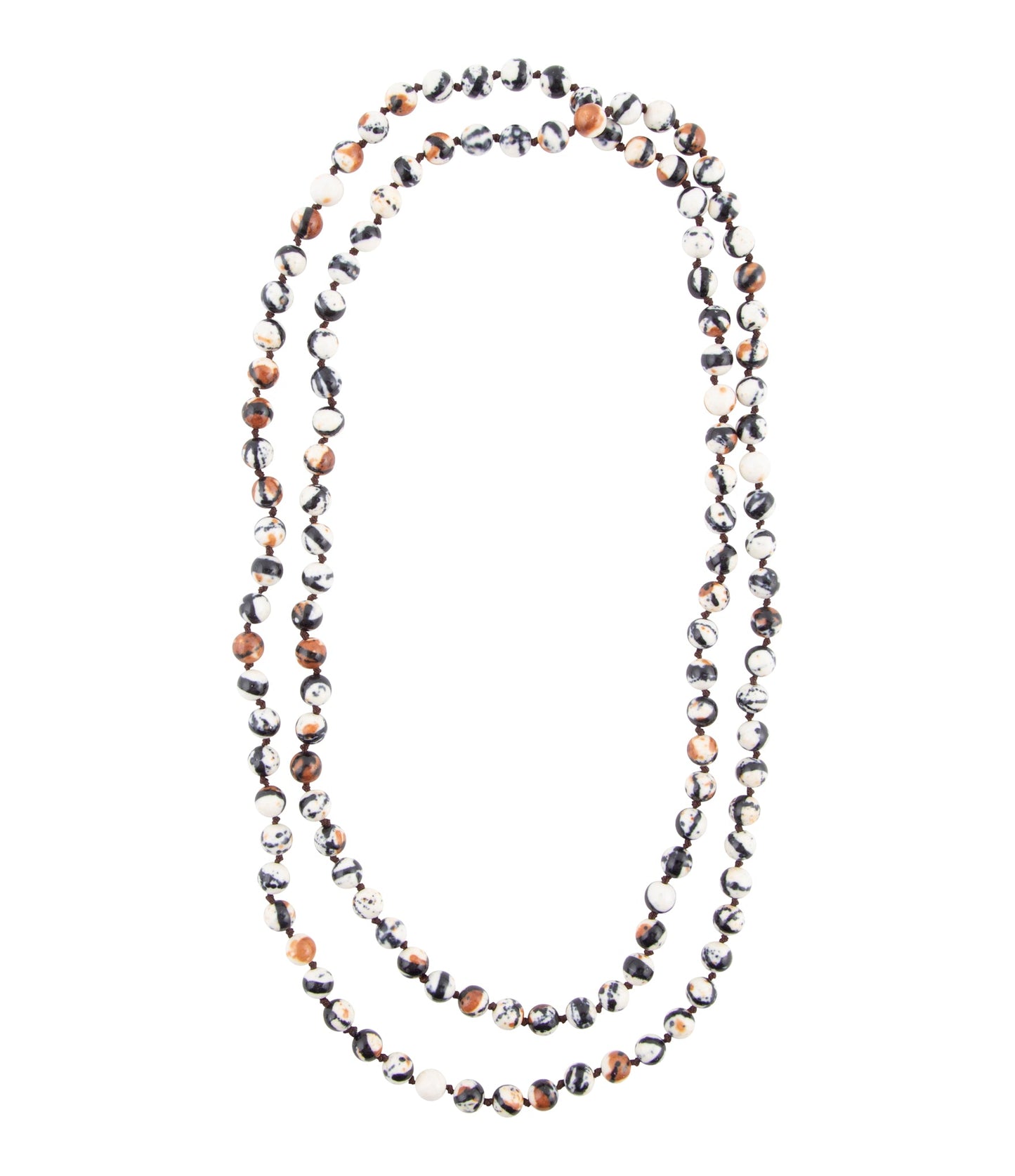 Immeasurable Jasper Black and White Wrap Necklace - Barse Jewelry