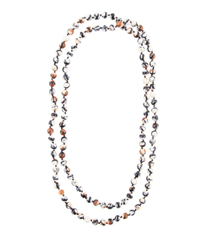 Immeasurable Jasper Black and White Wrap Necklace - Barse Jewelry