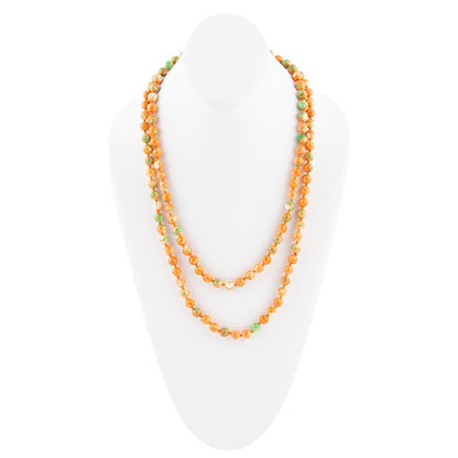 Immeasurable Orange and Lime Wrap Necklace - Barse Jewelry