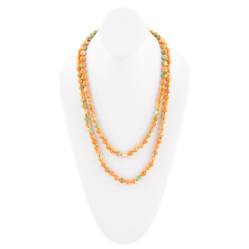 Immeasurable Orange and Lime Wrap Necklace - Barse Jewelry