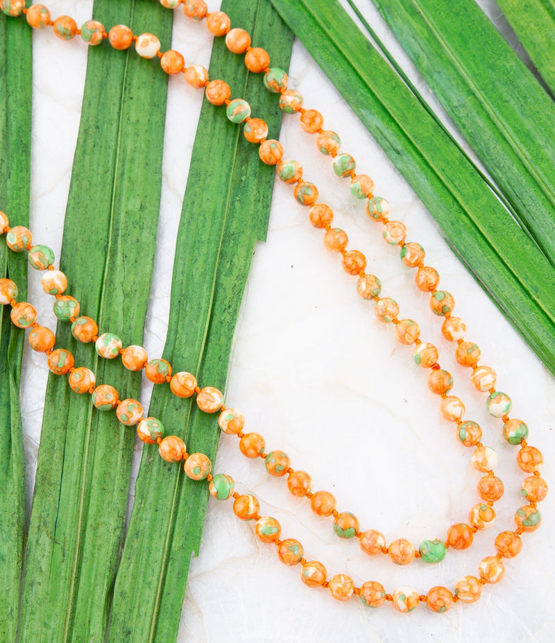 Immeasurable Orange and Lime Wrap Necklace - Barse Jewelry