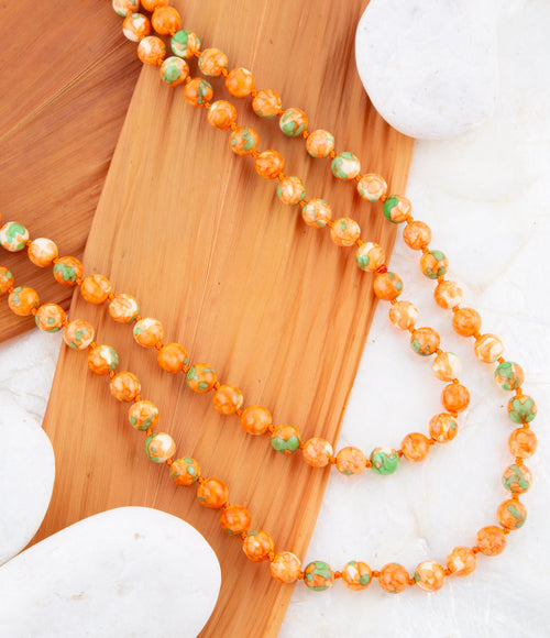 Immeasurable Orange and Lime Wrap Necklace - Barse Jewelry
