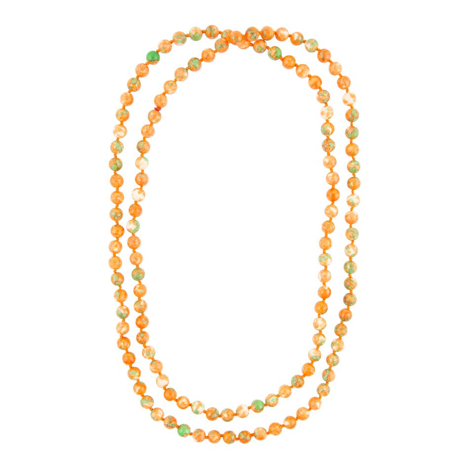 Immeasurable Orange and Lime Wrap Necklace - Barse Jewelry