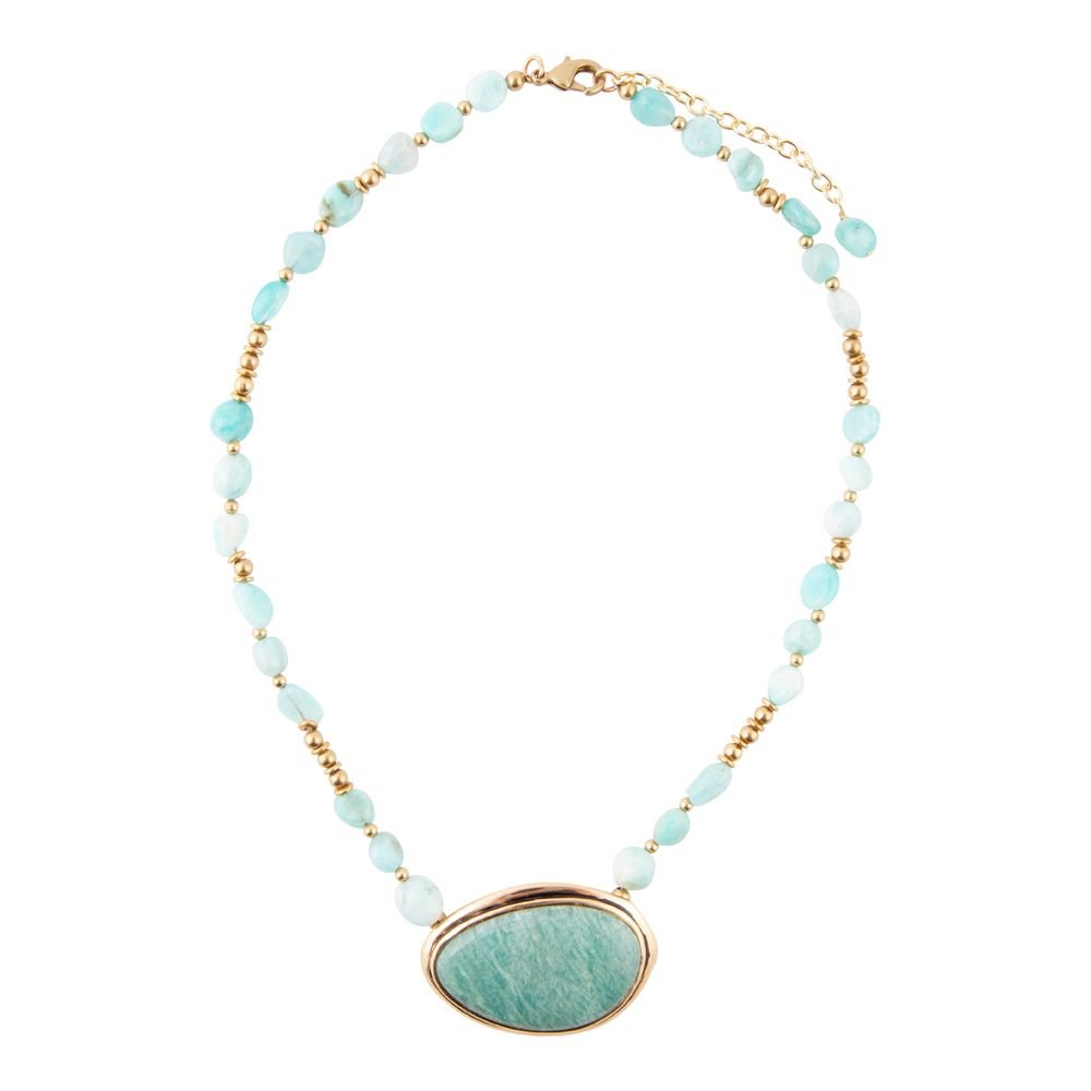 Impressions of Amazonite Freeform Necklace - Barse Jewelry
