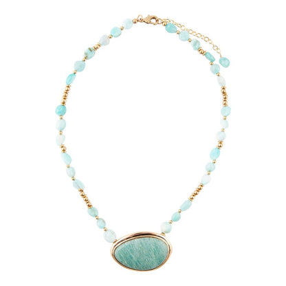 Impressions of Amazonite Freeform Necklace - Barse Jewelry