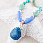 Isla Blue Jasper Pendant Necklace - Barse Jewelry
