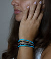 Jett Black Onyx and Blue Magnesite Bracelet Set - Barse Jewelry