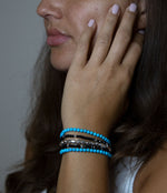 Jett Black Onyx and Blue Magnesite Bracelet Set - Barse Jewelry