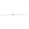 Celestial Blue Turquoise Golden Beaded Bracelet