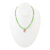Charmed Cactus Lime Green Turquoise Golden Pendant Necklace