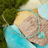 Blue Turquoise Heart Sterling Silver Pendant Necklace