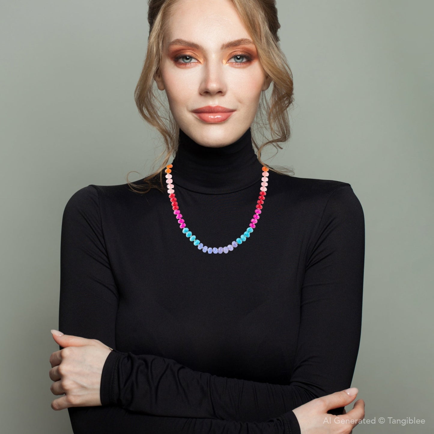 Kaleidoscope Multistone Strand Necklace - Barse Jewelry