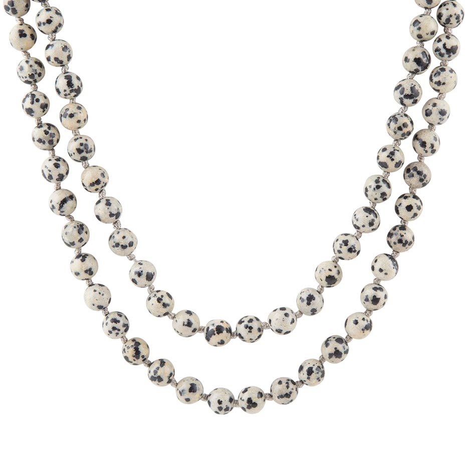 Knotted Dalmatian Jasper Necklaces - Barse Jewelry