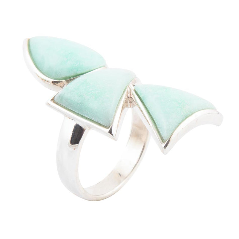 Lahana Green Chrysoprase and Sterling Silver Statement Ring - Barse Jewelry