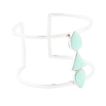 Lahana Green Chrysoprase Sterling Silver Statement Cuff Bracelet - Barse Jewelry